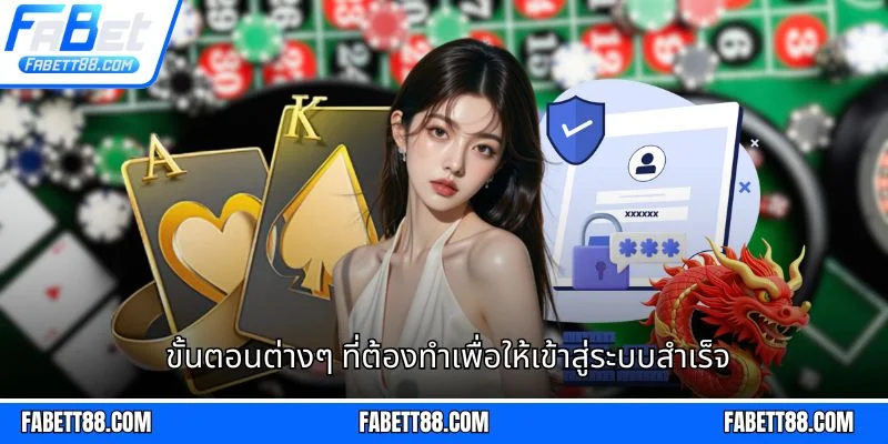 ขั้นตอนต่างๆ ที่ต้องทำเพื่อให้เข้าสู่ระบบสำเร็จ